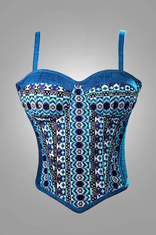 DHAKA CORSET COLOR BLOCK - Traditional Alley