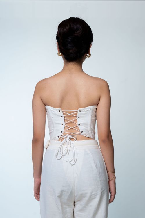 CORSET CO-ORDINATES (WHITE)  - Traditional Alley