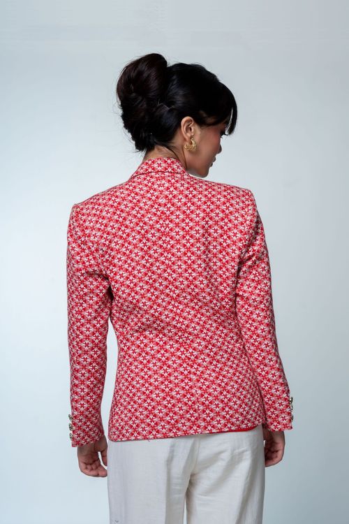 NEPALI DHAKA BLAZER: Single Breast - Traditional Alley