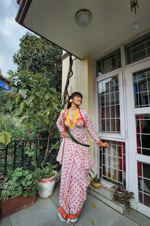 Nepali Corset Saari Chhetri Fusion  - Traditional Alley