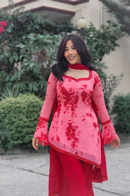 MAYA RETRO STYLE KURTHI SET: MARBLE - Traditional Alley